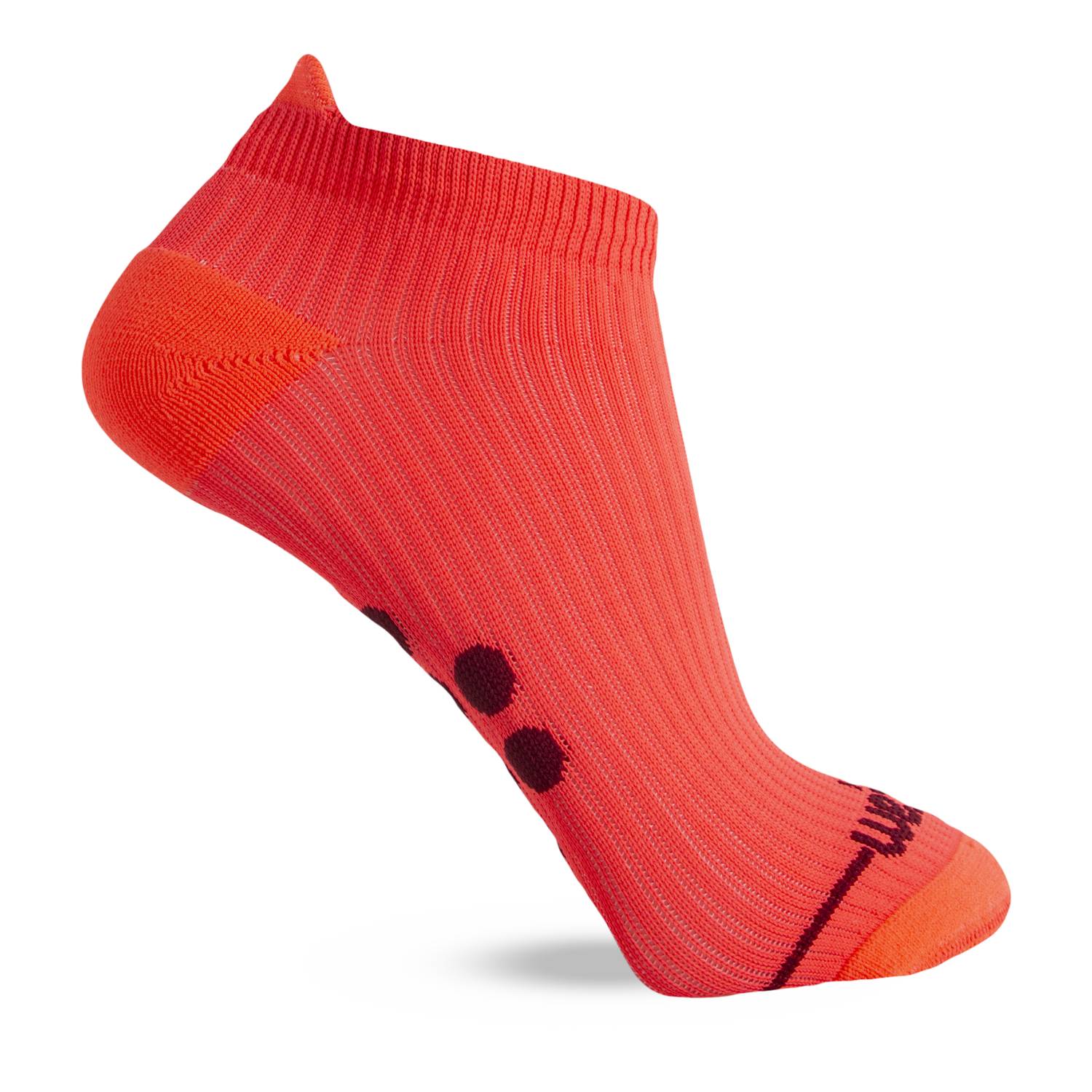 MEIA PERFORMANCE FEMININA SAPATILHA COMPRESSAO FIO EMANA Cor:Laranja Neon;Tamanho:34-39