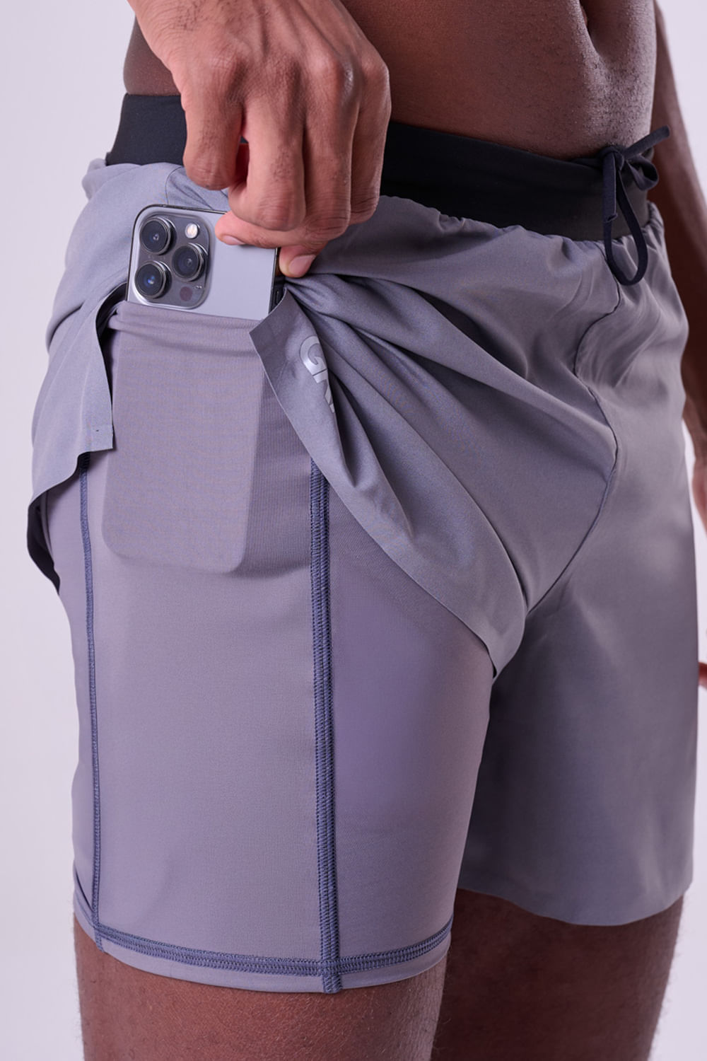 Short Com Bermuda Grit Bossa 3 Bolsos 5" Masc Color Cor:Cinza;Tamanho:P 7