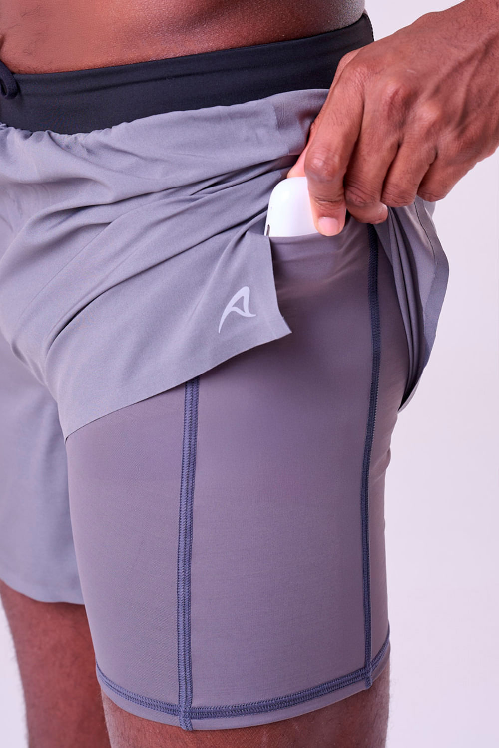 Short Com Bermuda Grit Bossa 3 Bolsos 5" Masc Color Cor:Cinza;Tamanho:P 8