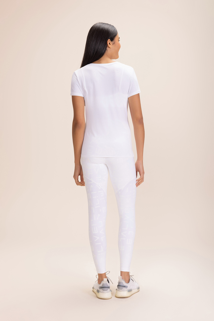 Camiseta LIVE Comfort Branco e Preto Cor:Branco;Tamanho:G 2