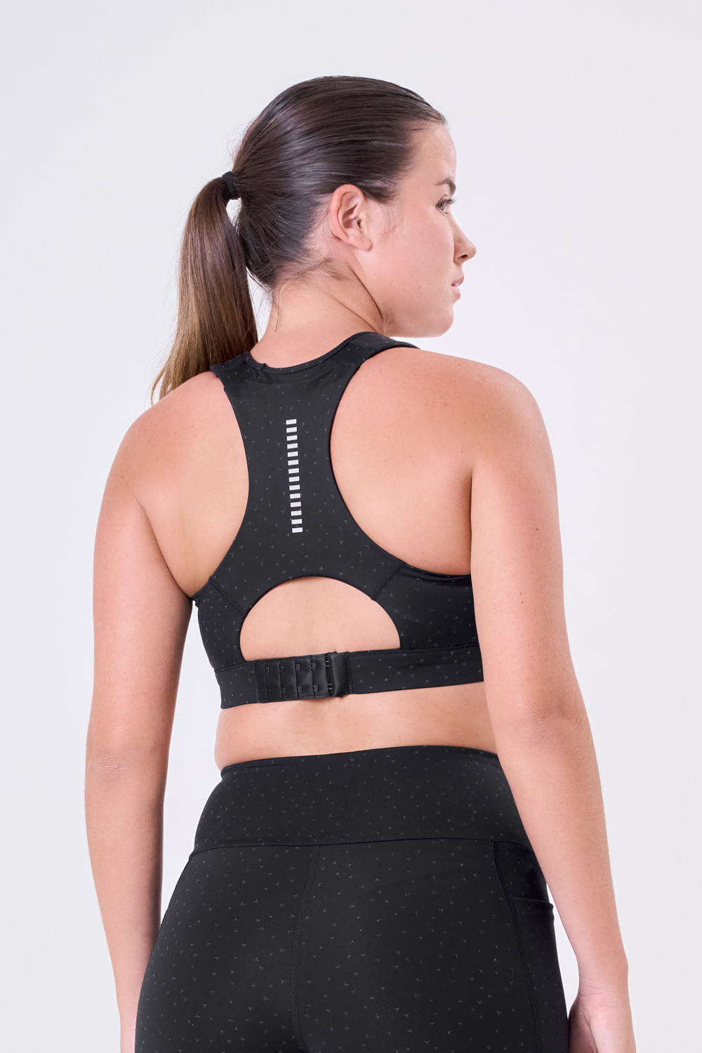 Top Grit Bossa Ajustavel 1 Bolso Nadador Reflect Preto Reflect Cor:Preto;Tamanho:PP 2