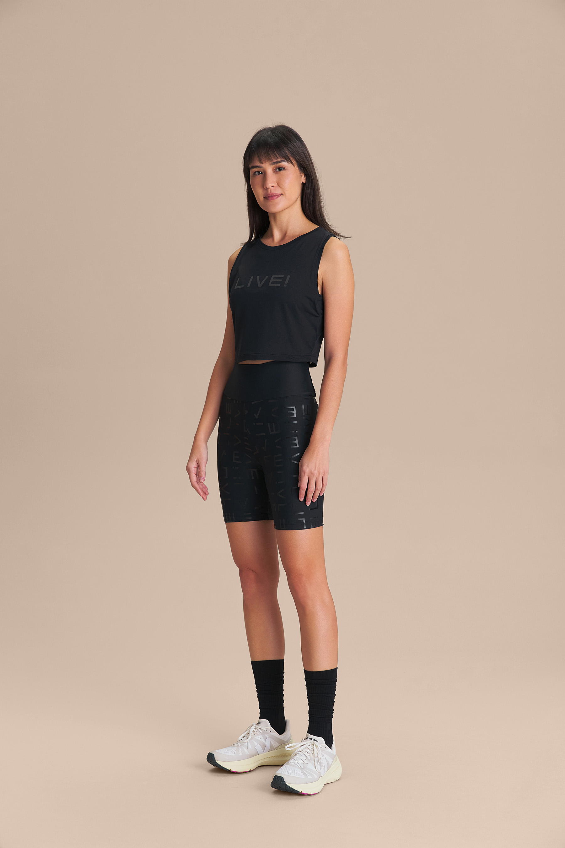Regata Cropped LIVE Comfort Cor:Preto;Tamanho:G 3