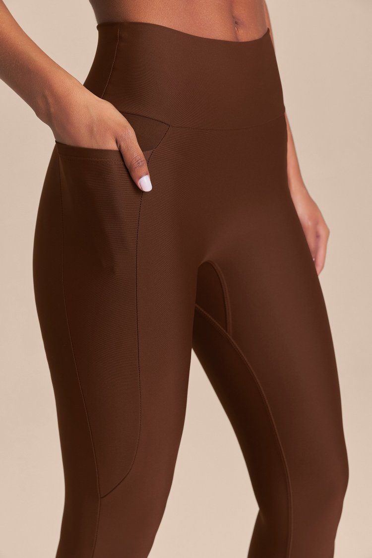Legging Pocket Hydefit Adaptiv Cor:Marrom Chocolate;Tamanho:G 2