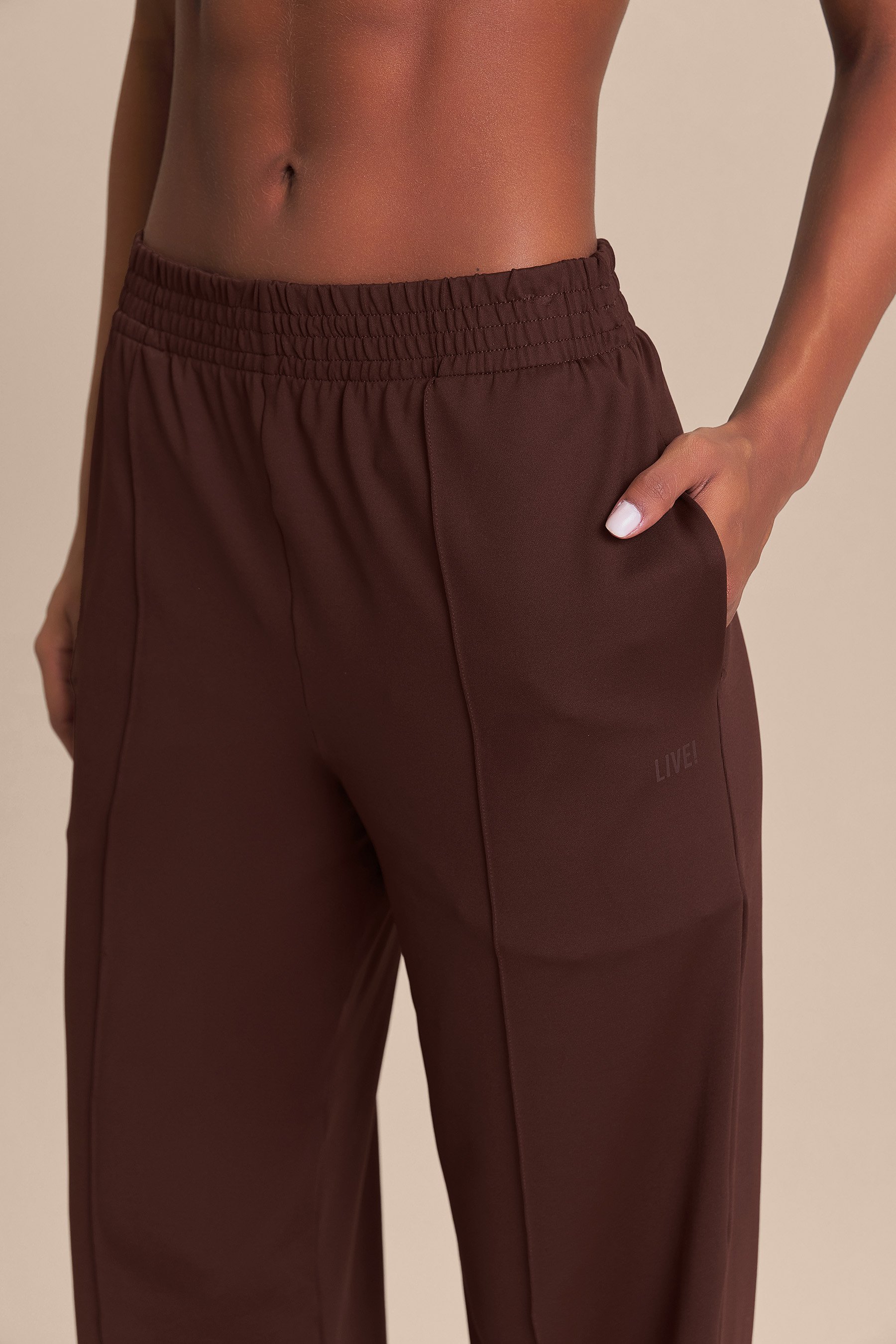 Calca Loose Cor:Marrom;Tamanho:M 4