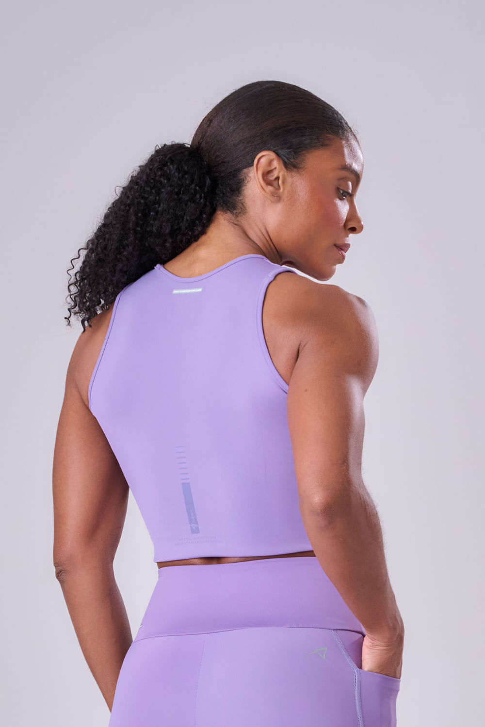 Regata Cropped Signature Samba Cor:Lilás;Tamanho:PP 6