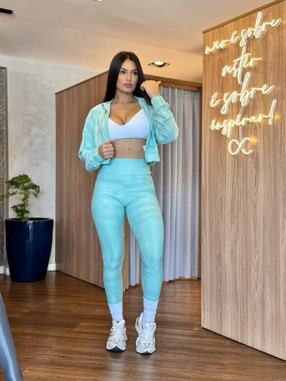 Legging LIVE Hydefit Adaptiv Cor:Agua;Tamanho:M 2
