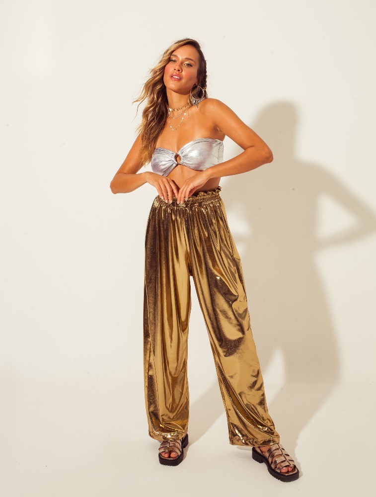 CALÇA SHINE OURO