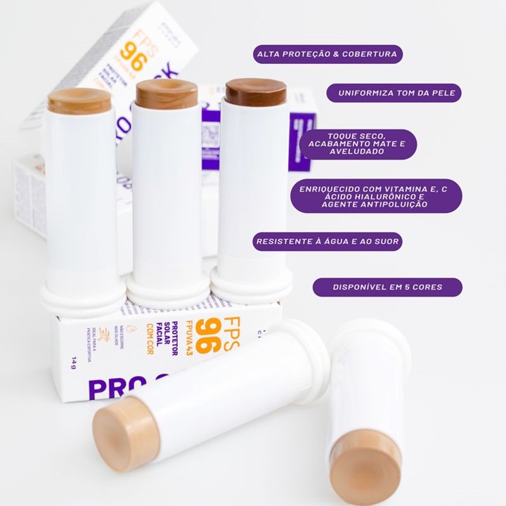 Pro Stick Protetor Solar Multifuncional FPS96 Cor:PRO40