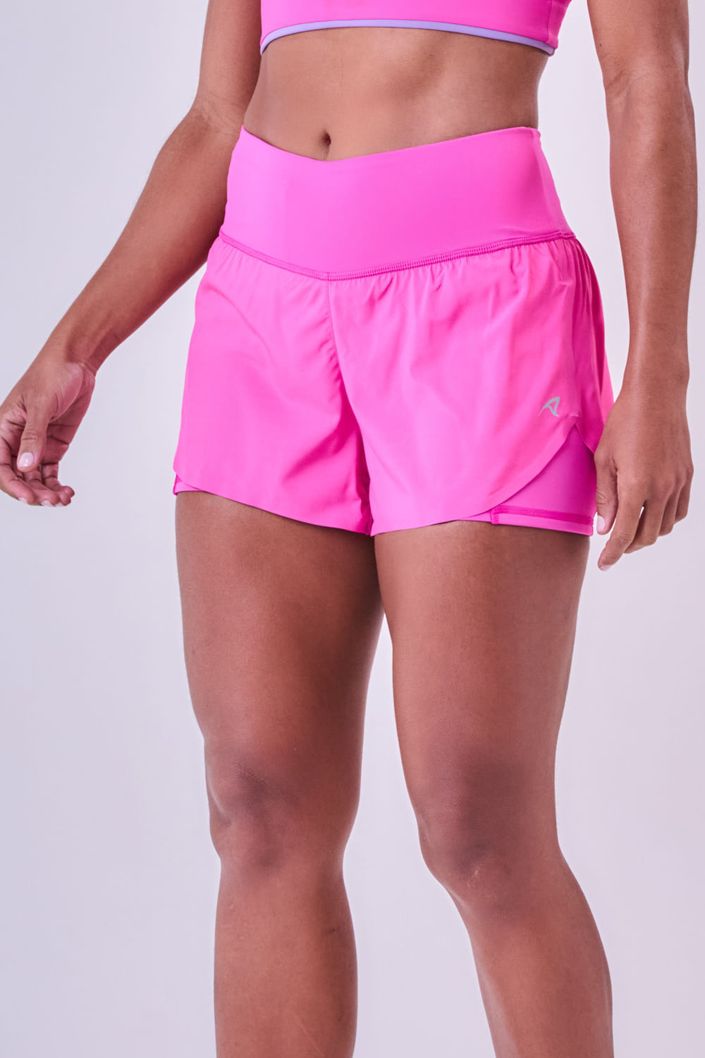 Short Com Bermuda Signature Samba 3 Bolsos Selado Cor:Fucsia;Tamanho:G 2