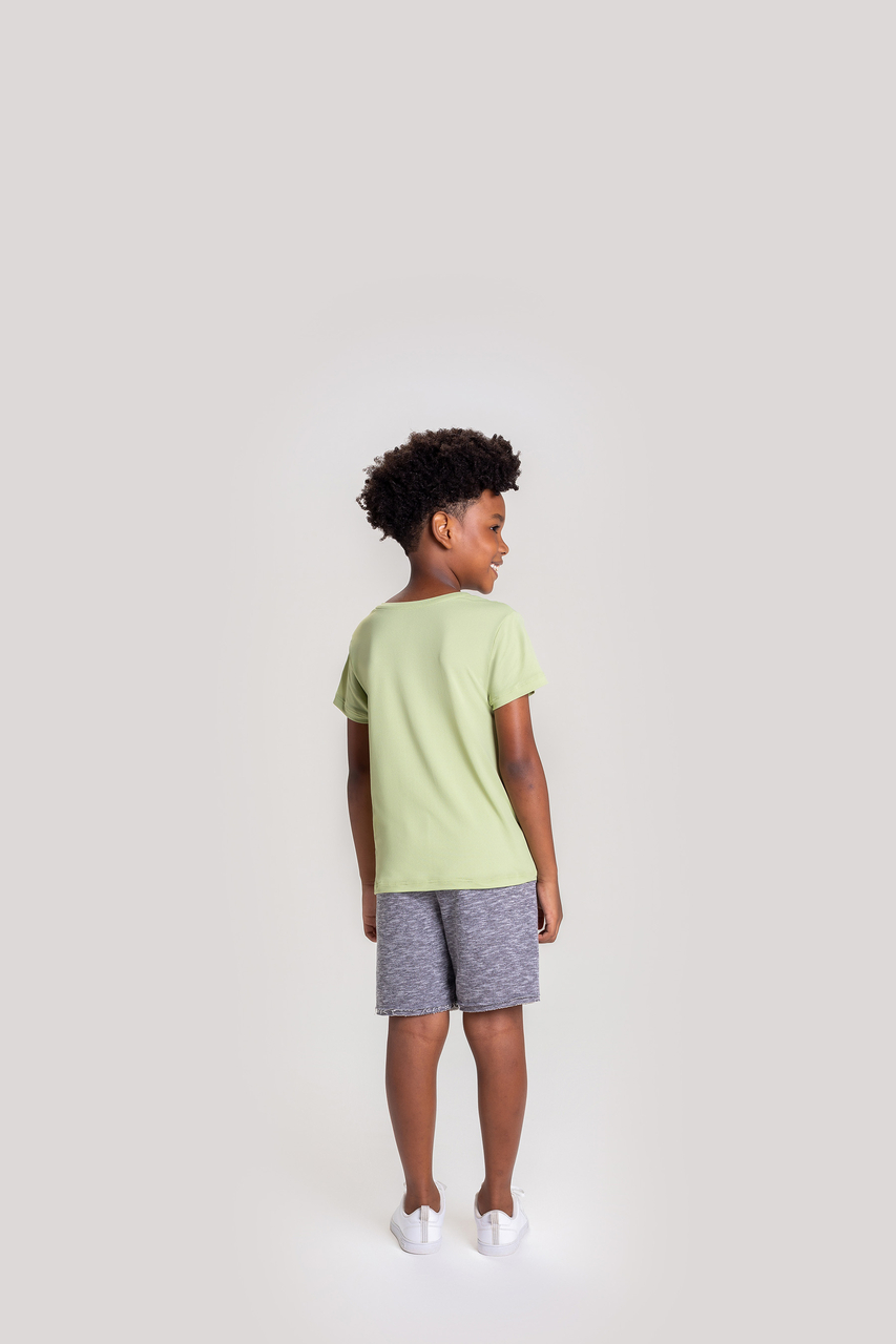 BERMUDA JOY ESSENTIAL KIDS 8 CINZA MESCLA 4