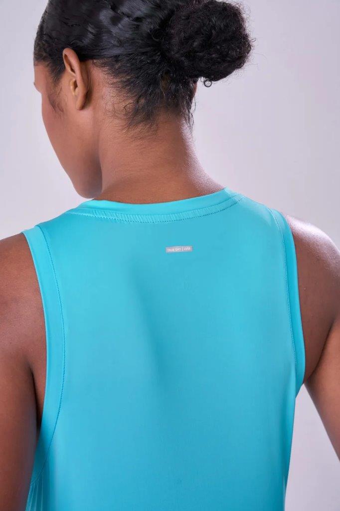 Regata Cropped Keep Cool Cut UV50 Feminina Cor:Azul;Tamanho:G 2