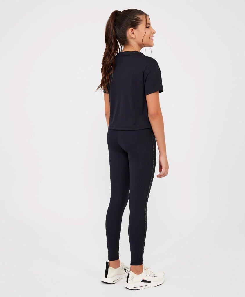 Legging Elastico Kids Cor:Preto;Tamanho:14 2