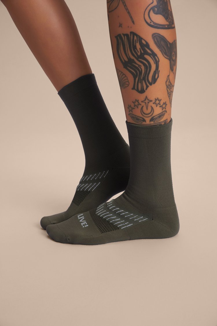 Meia Reflex Super Long Unissex 1