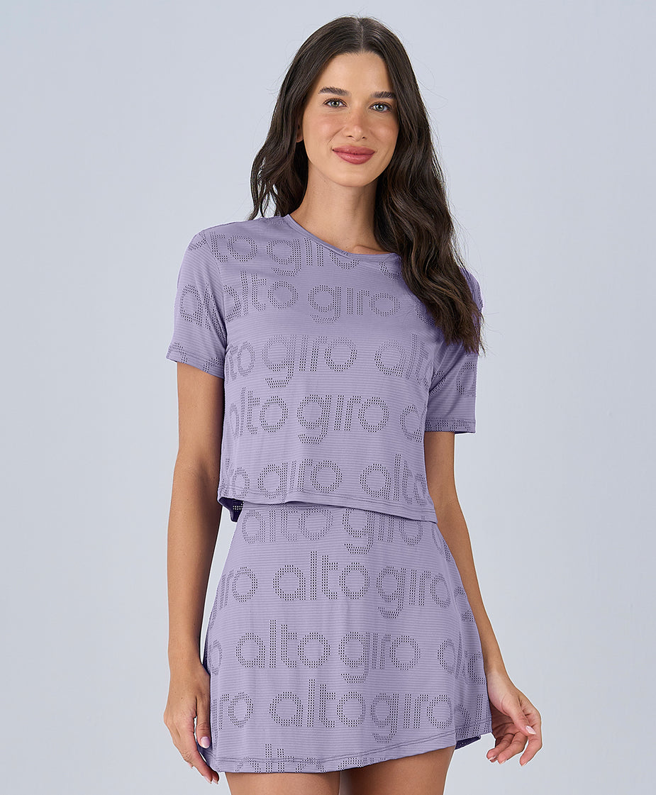 T-SHIRT CROPPED MESH ALTO GIRO 1