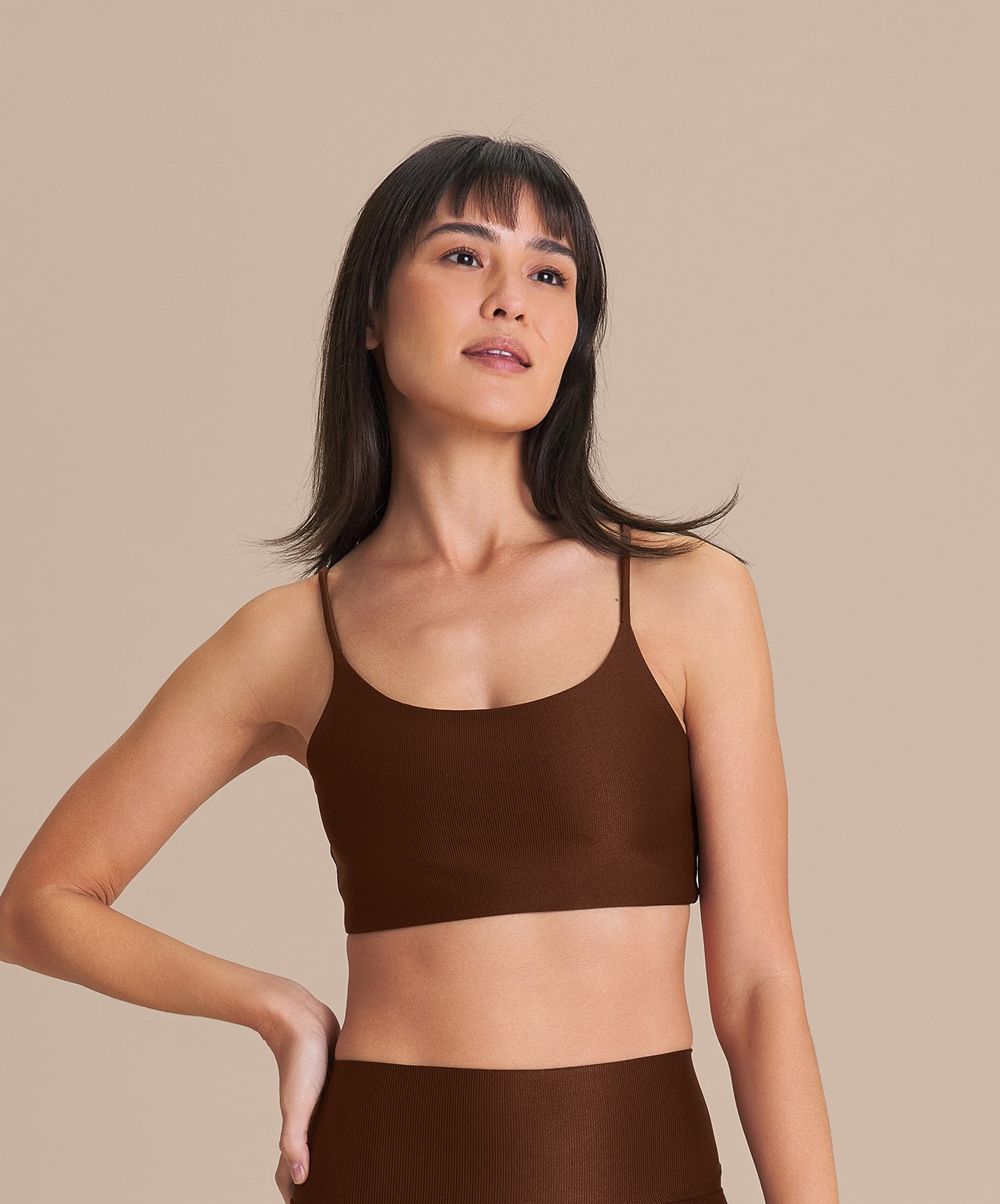 Top Curve Allure Adaptiv Cor:Marrom Chocolate;Tamanho:M