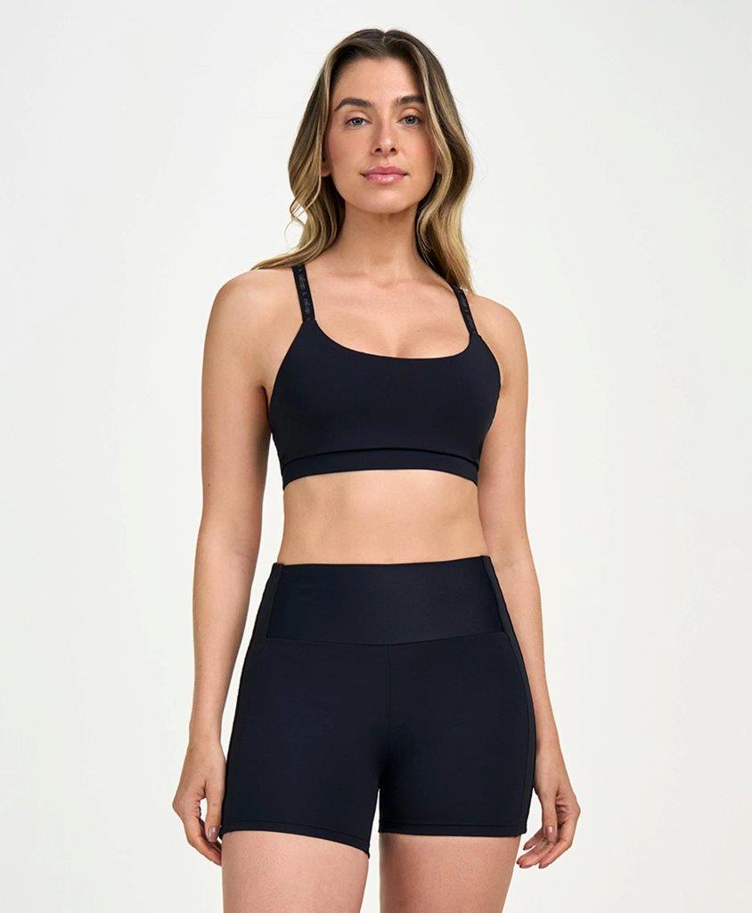 Top Nadador C/ Elastico Personalizado Preto