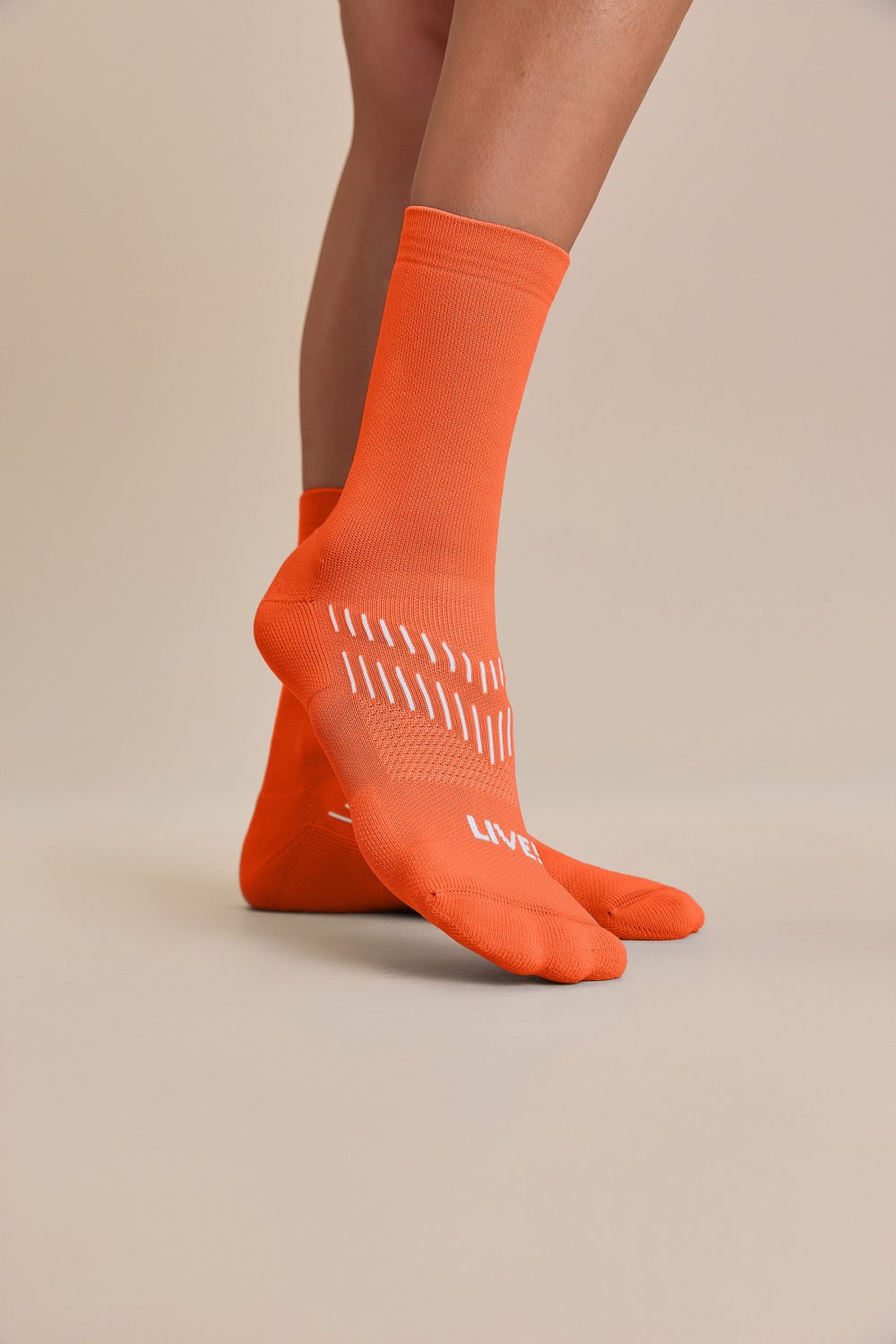 Meia Reflex Run Long Unissex Cor:Laranja;Tamanho:33 A 38 1