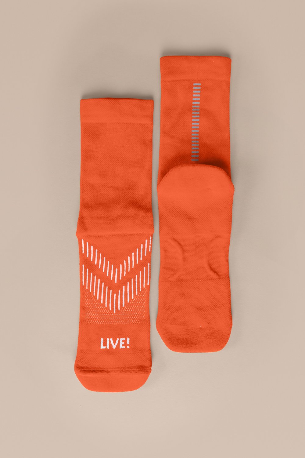 Meia Reflex Run Long Unissex Cor:Laranja;Tamanho:33 A 38 3