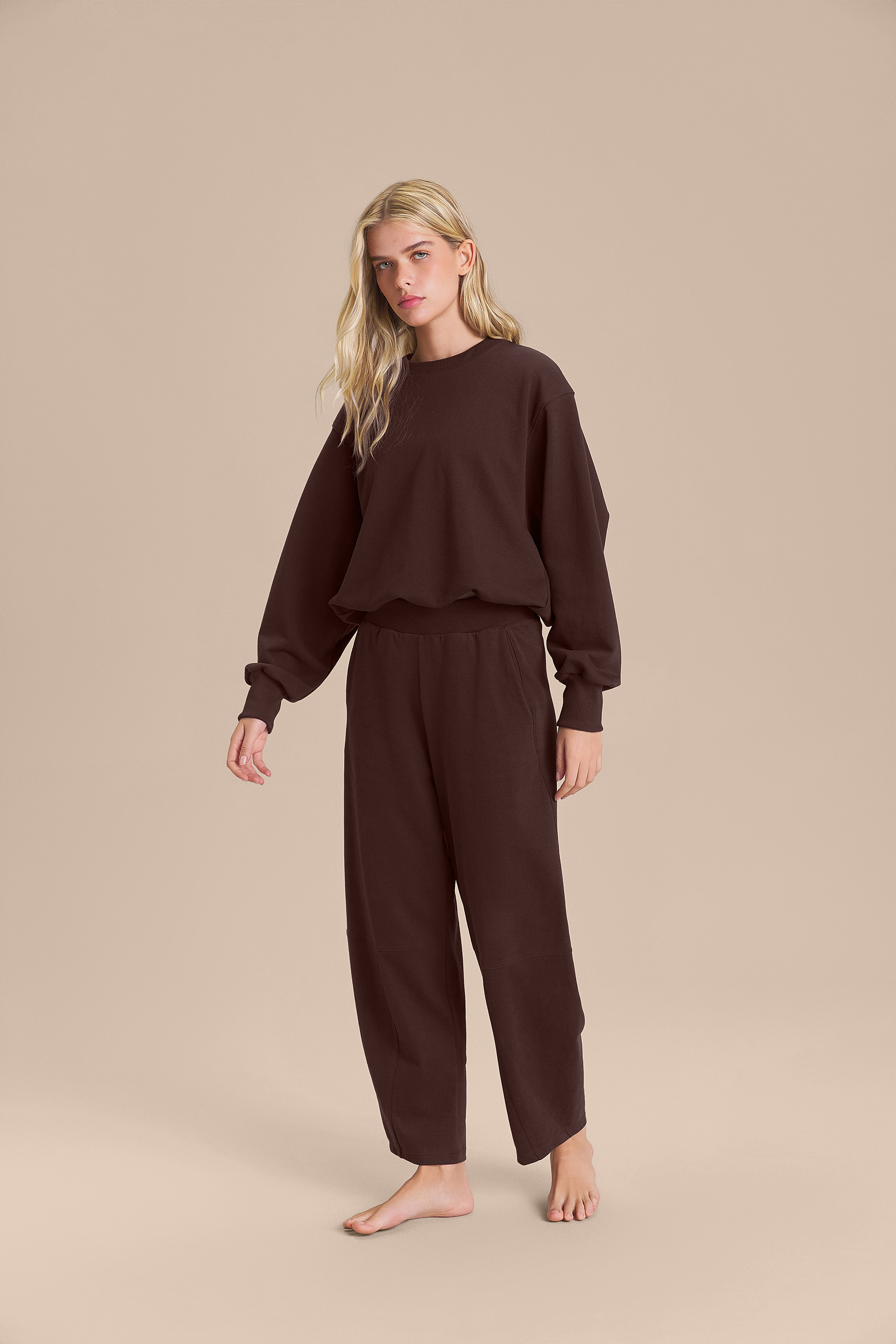 CALCA BALLOON EARTH KNIT Cor:Marrom;Tamanho:P 4