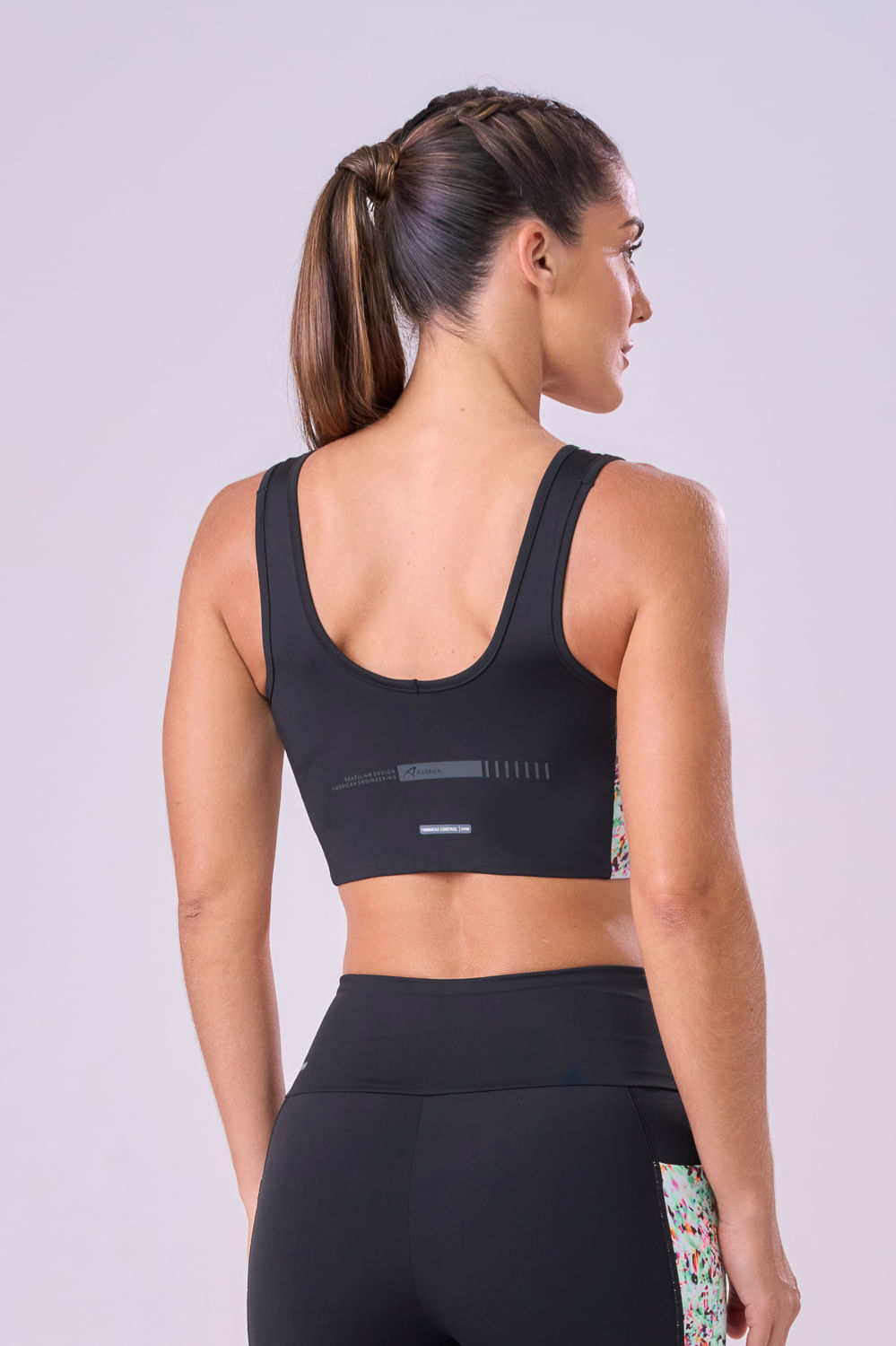Top Signature Samba Reto Dupla Face Estampa Nara / Preto 2