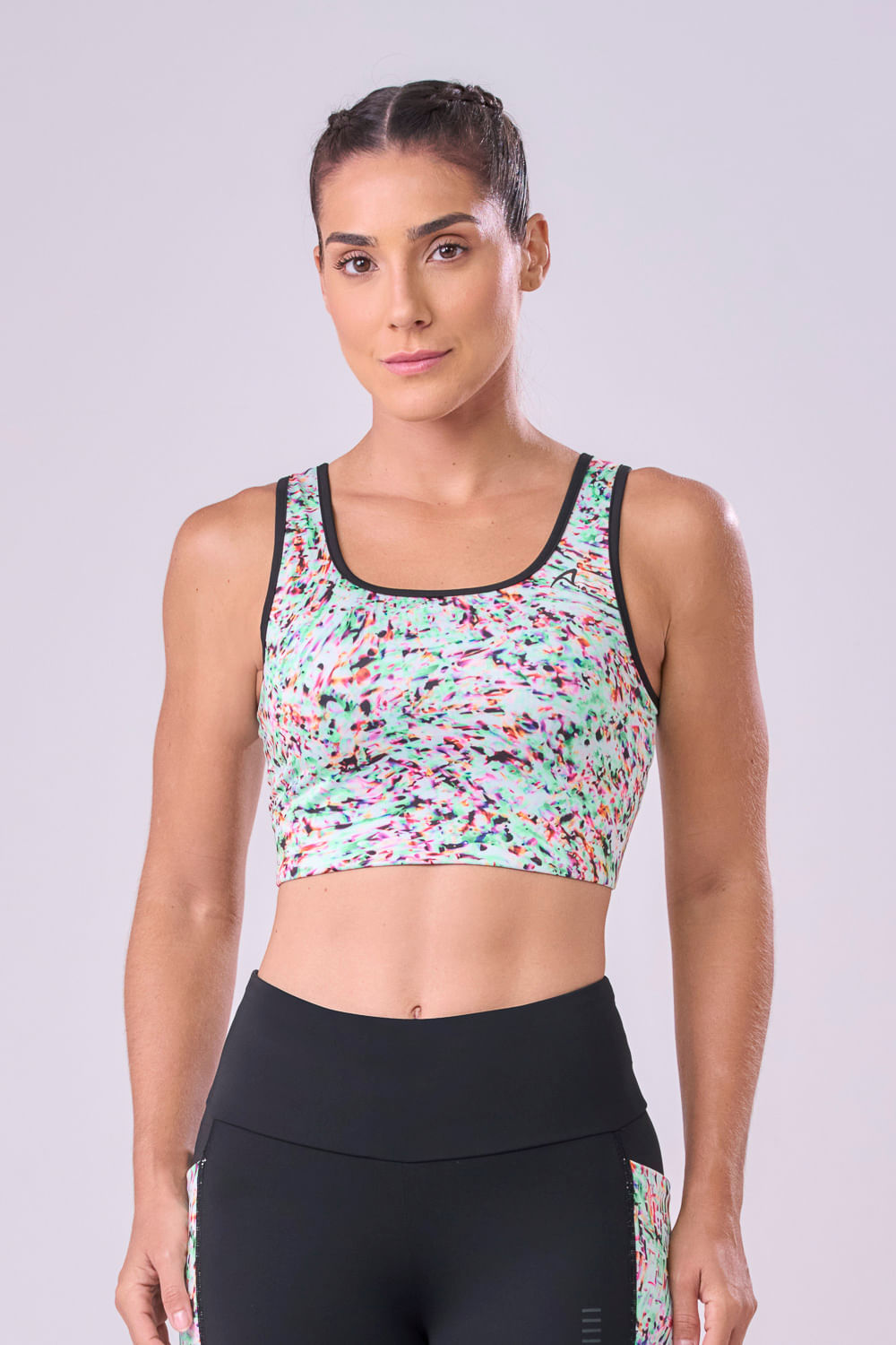 Top Signature Samba Reto Dupla Face Estampa Nara / Preto 12
