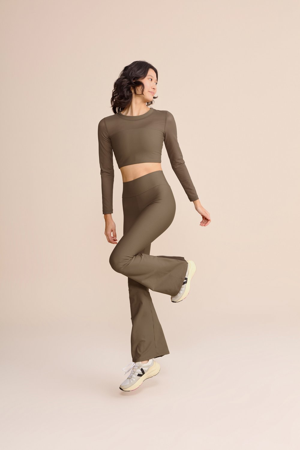 Calca Flare V Zip Tule Core 1