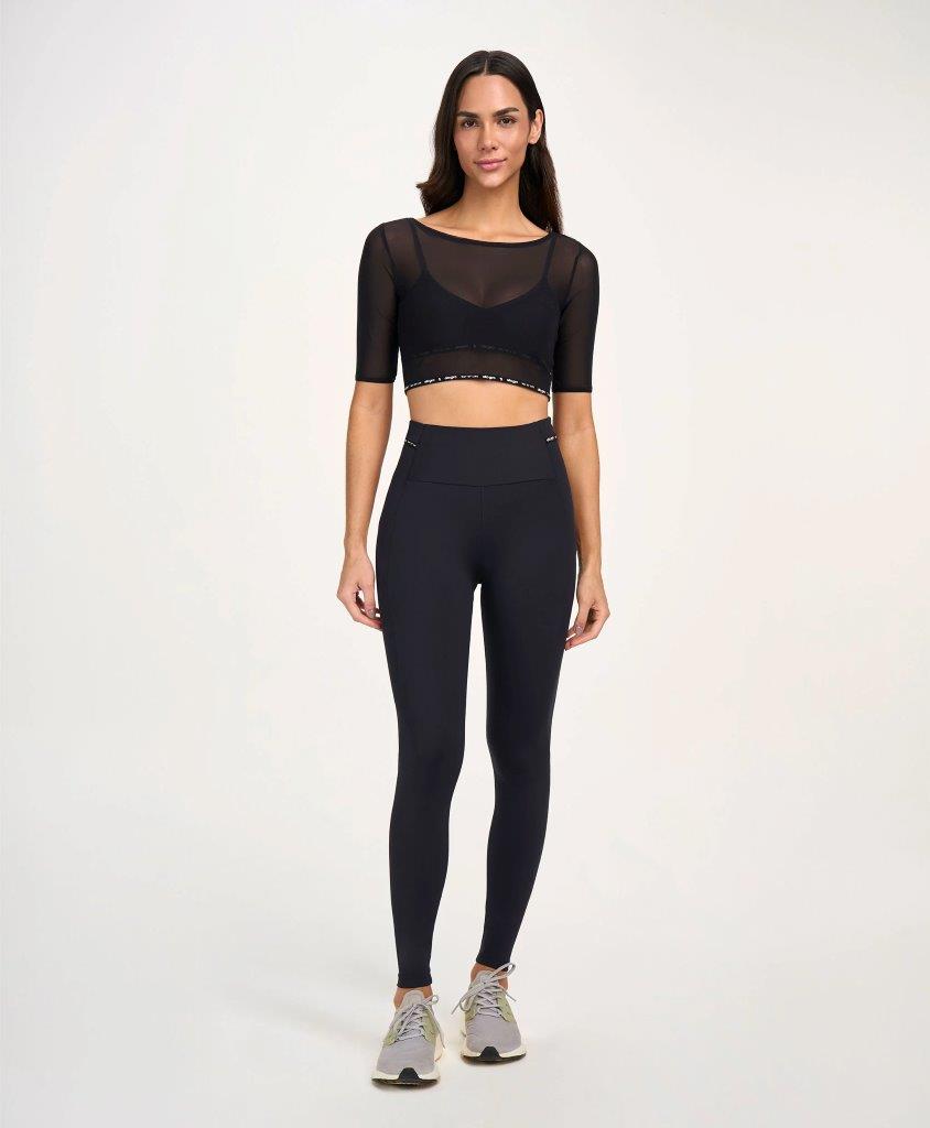 T-Shirt Tule Com Elastico Personalizado Preto