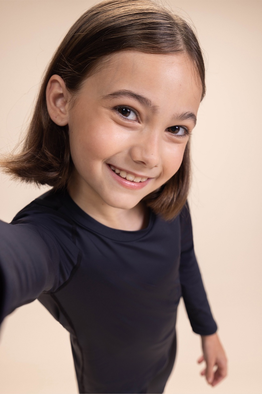 Camiseta ML Thermo Skin Kids Noir Black 4