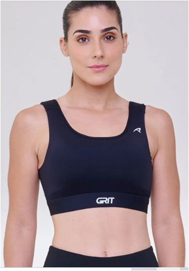 Top Grit Bossa Reto c/ Bolso Ajustável Preto e Branco 3