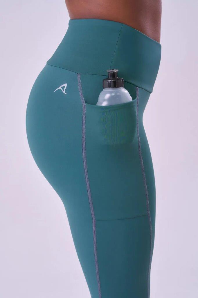 Legging Signature Samba 3 Bolsos Verde Mediterraneo 3