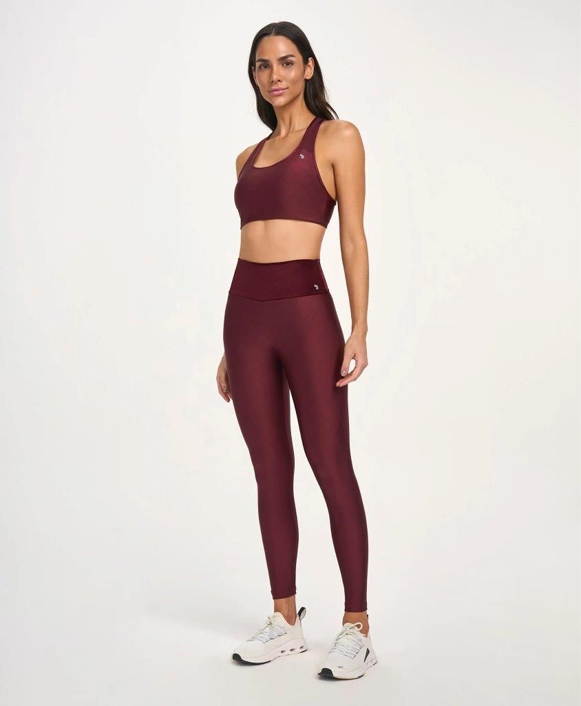 Legging Eterna Shine Cor:Vermelho escuro;Tamanho:M