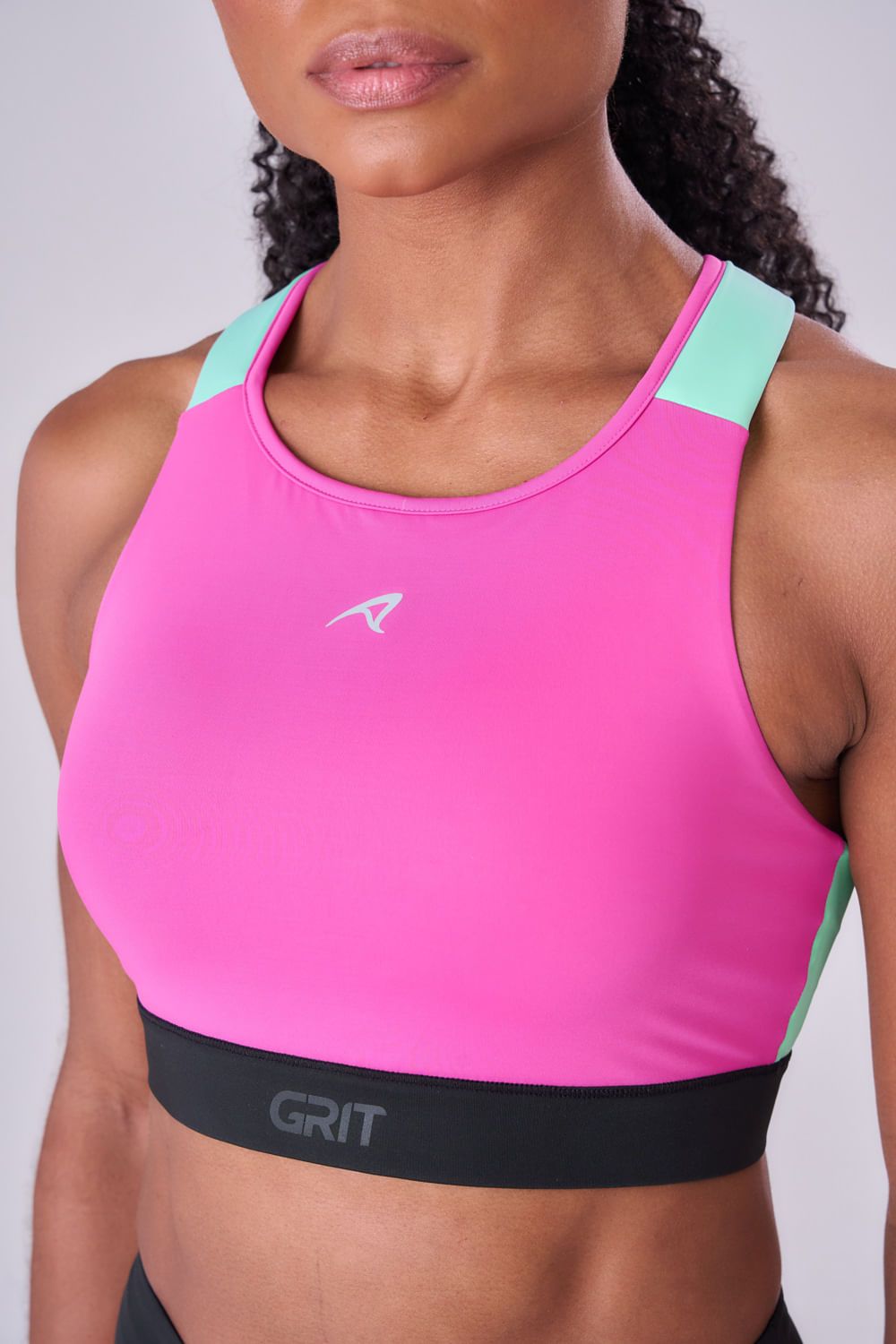 Top Grit Bossa Ajustavel 1 Bolso Nadador Tricolor Cor:Fucsia;Tamanho:PP 5