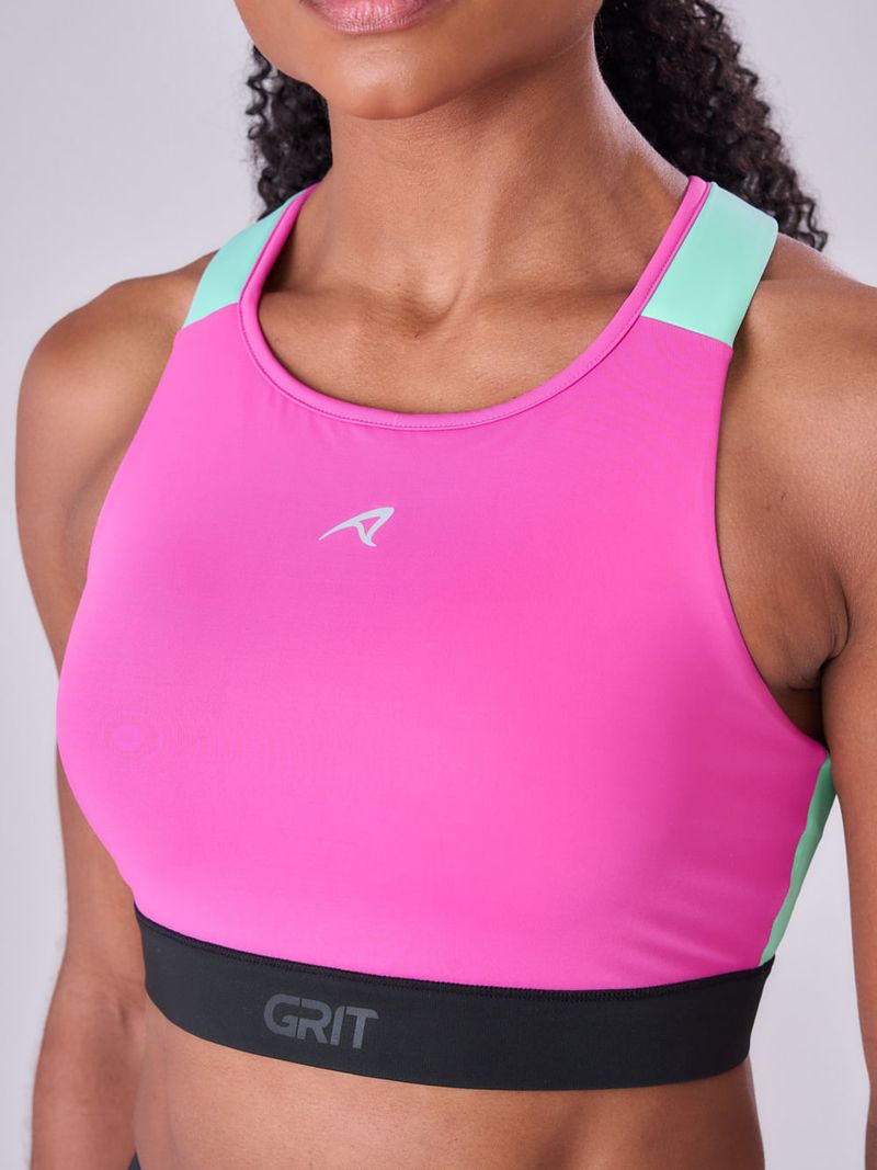 Top Grit Bossa Ajustavel 1 Bolso Nadador Tricolor Cor:Fucsia;Tamanho:PP 5