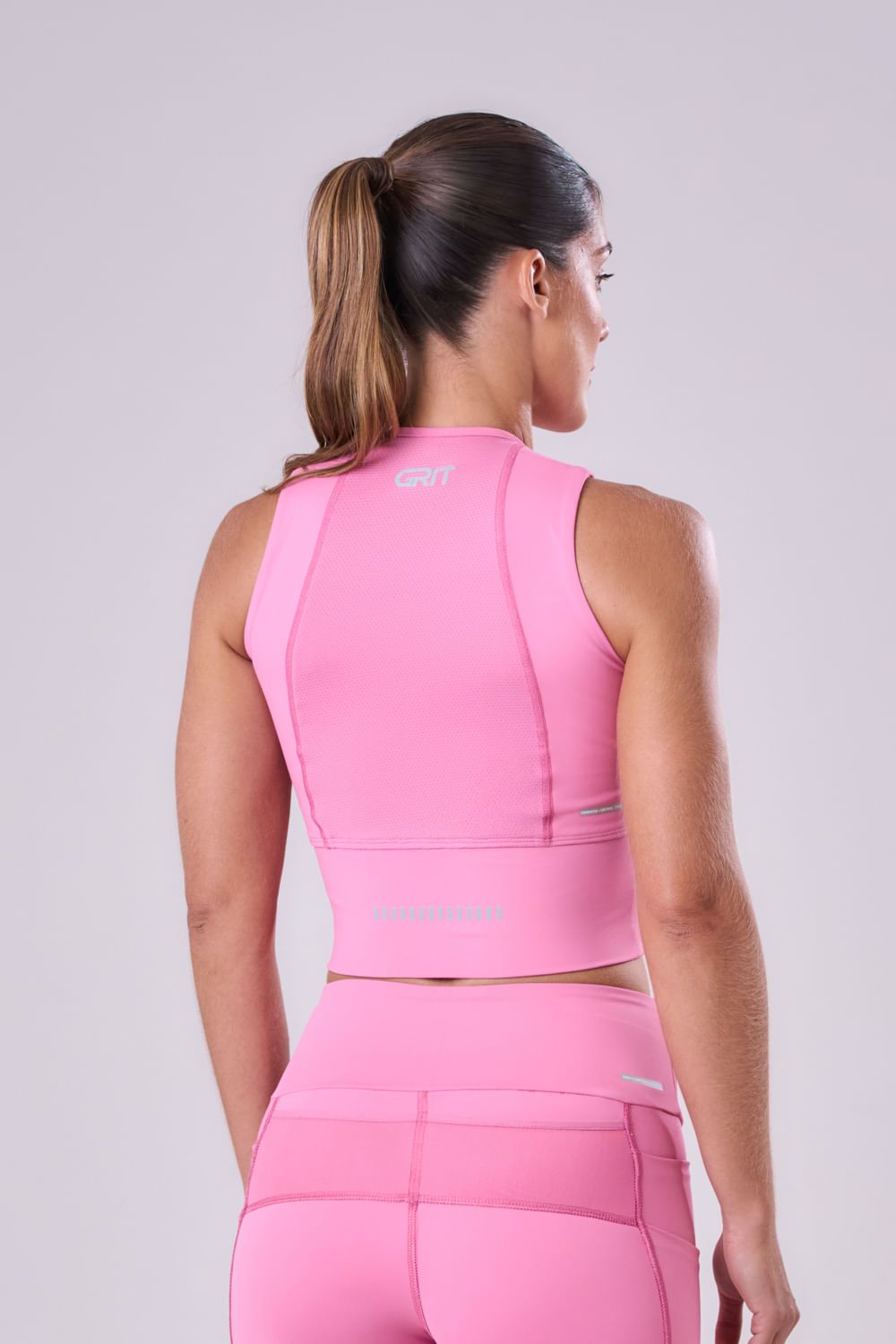 Top Cropped Grit Bossa 1 Bolsao Cor:Rosa;Tamanho:M 5