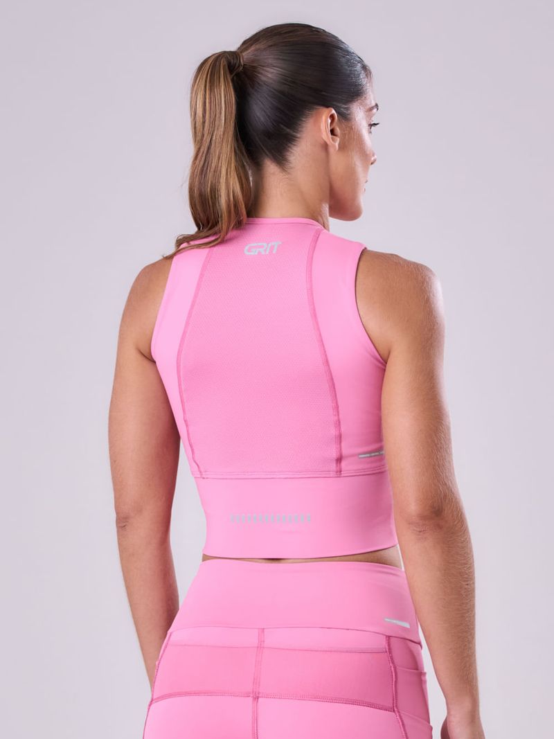 Top Cropped Grit Bossa 1 Bolsao Cor:Rosa;Tamanho:M 5