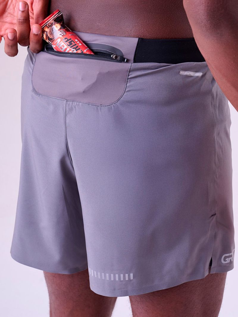 Short Com Bermuda Grit Bossa 3 Bolsos 5" Masc Color Cor:Cinza;Tamanho:P 4