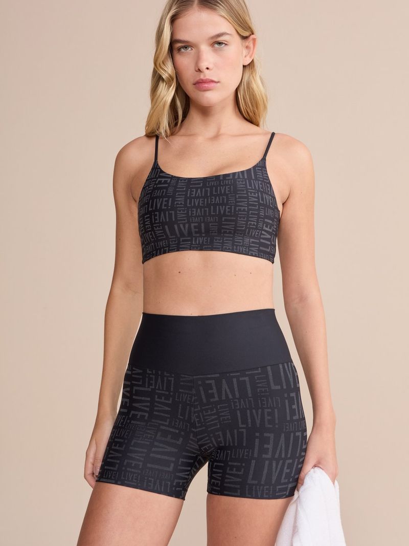 Shorts Fit Live Cor:Preto;Tamanho:P 4