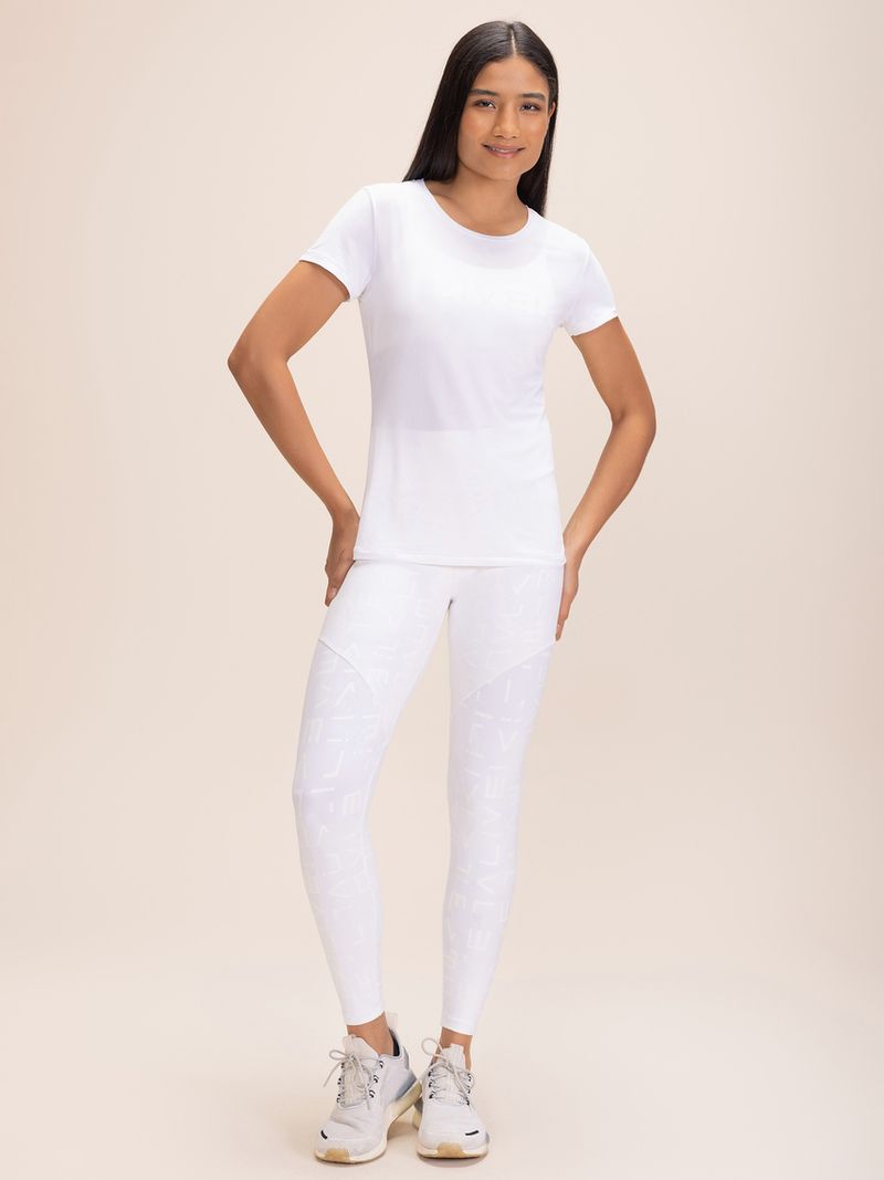 Camiseta LIVE Comfort Branco e Preto Cor:Branco;Tamanho:G 4