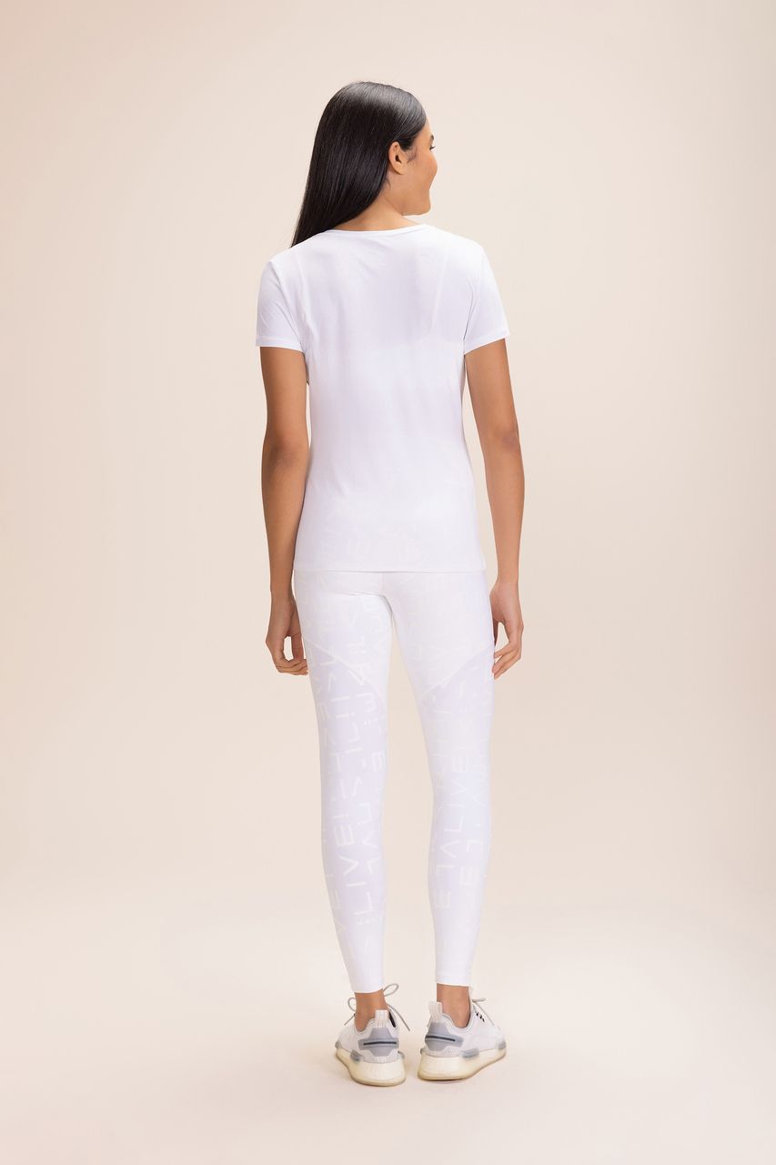 Camiseta LIVE Comfort Branco e Preto Cor:Branco;Tamanho:G 2