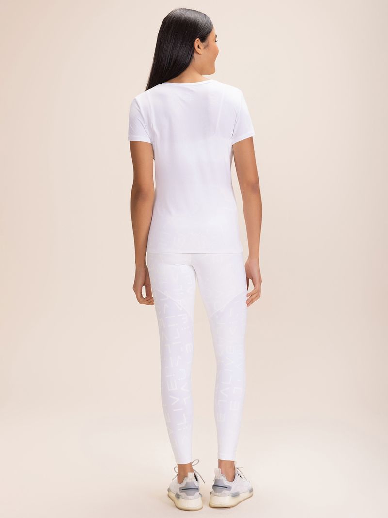 Camiseta LIVE Comfort Branco e Preto Cor:Branco;Tamanho:G 2
