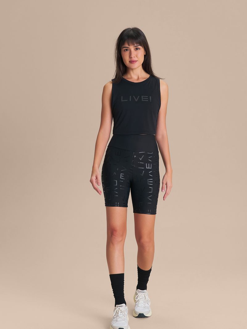 Regata Cropped LIVE Comfort Cor:Preto;Tamanho:M 2