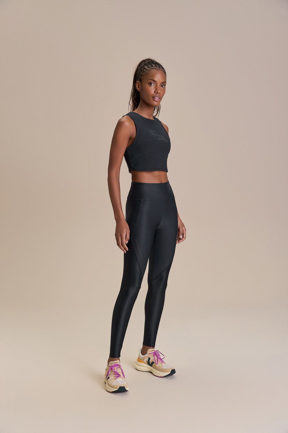 Regata Cropped Breezy Skin Cor:Preto;Tamanho:M 2
