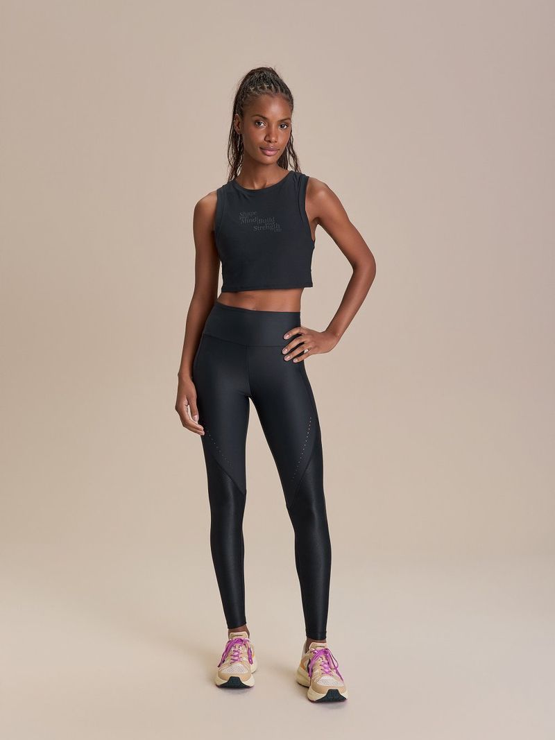 Regata Cropped Breezy Skin Cor:Preto;Tamanho:M 3