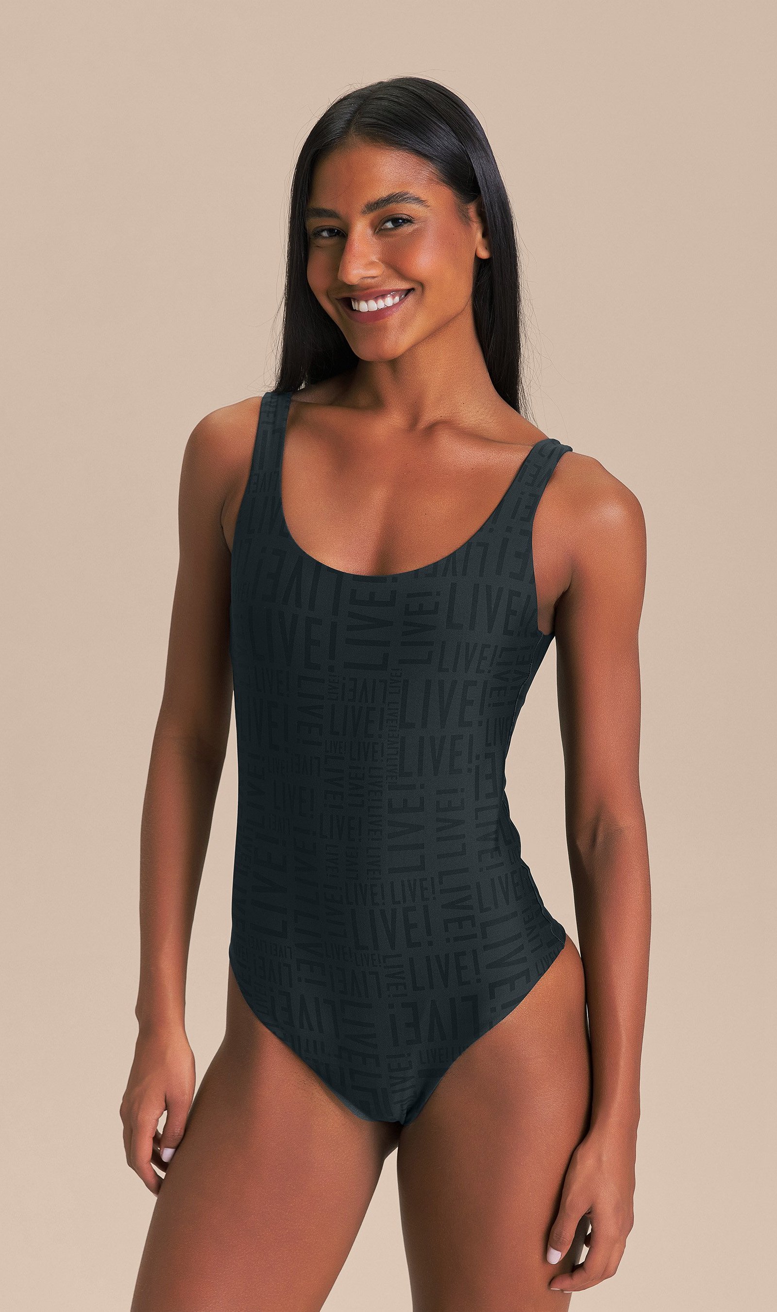 Body LIVE Cor:Verde Escuro;Tamanho:M