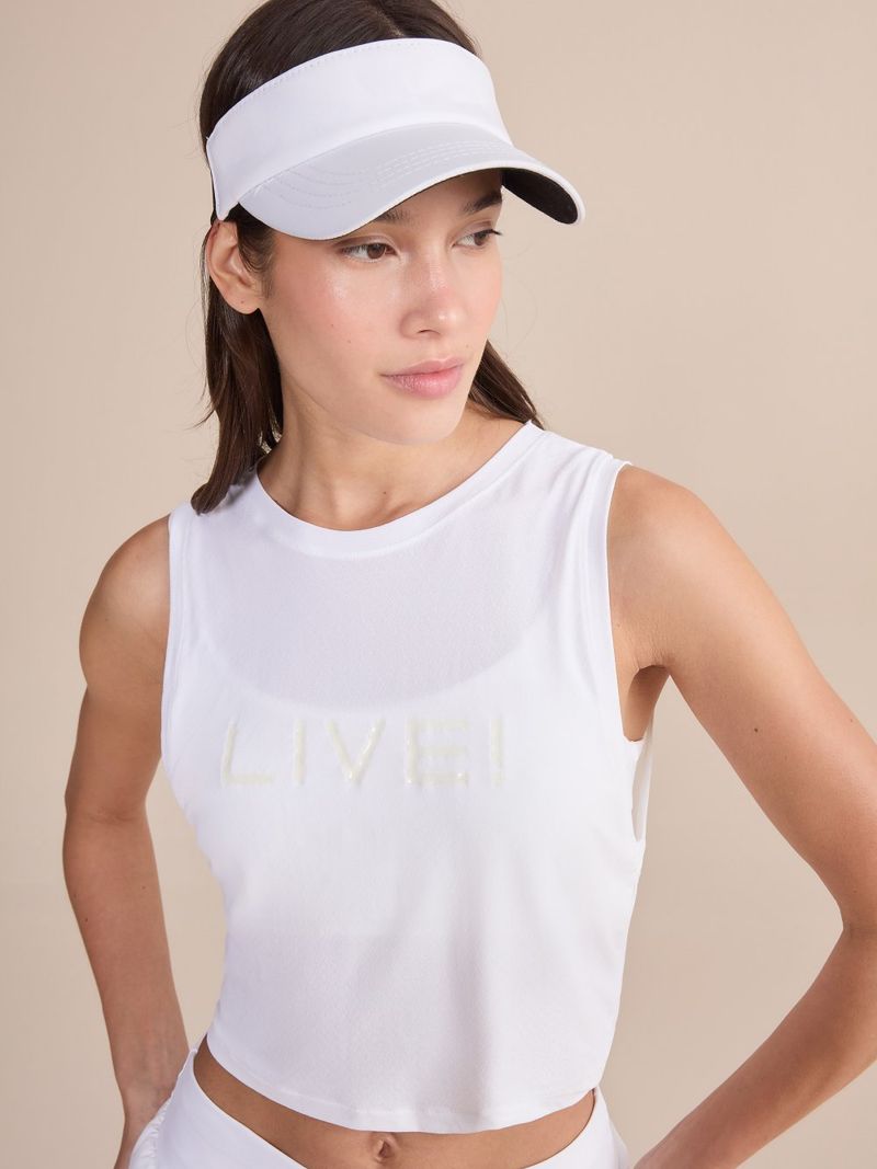 Regata Cropped Live Comfort Cor:Branco;Tamanho:P 1