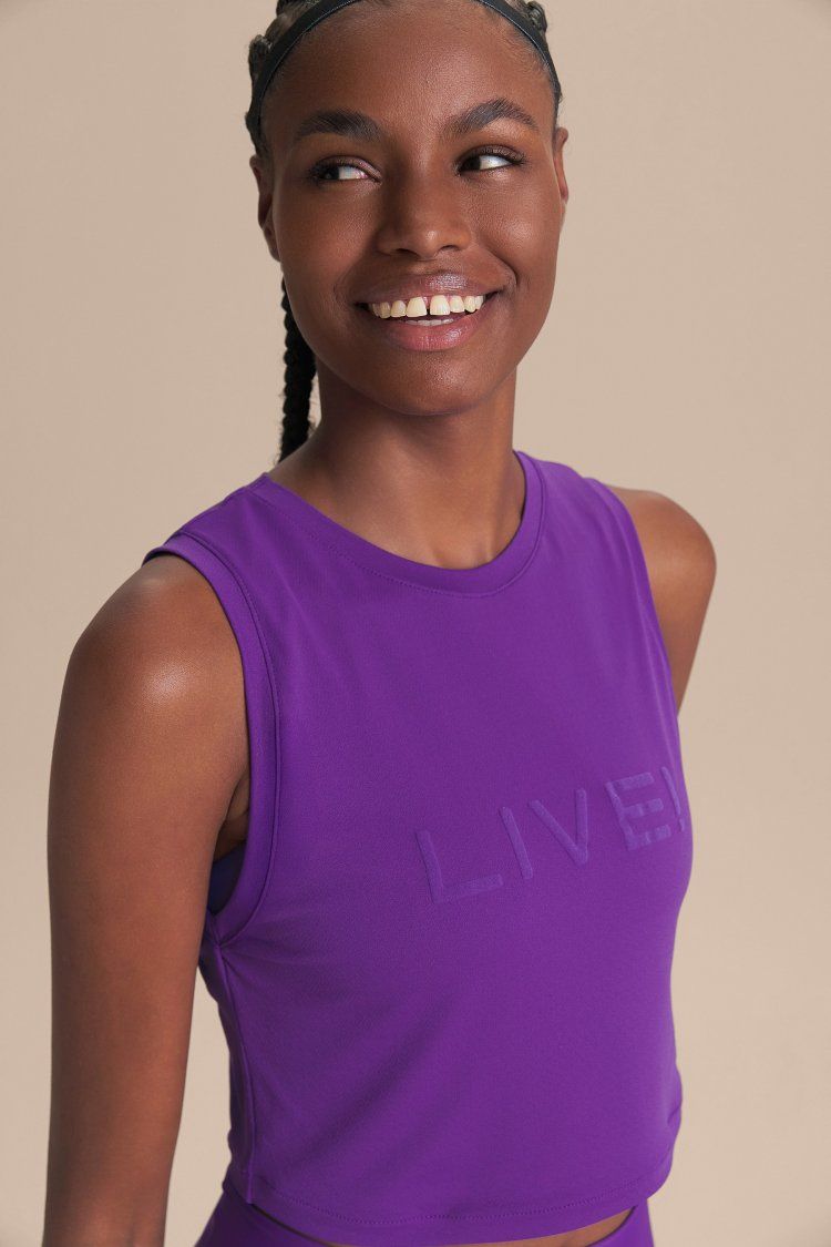 Regata Cropped LIVE Comfort Cor:Violeta;Tamanho:M 1