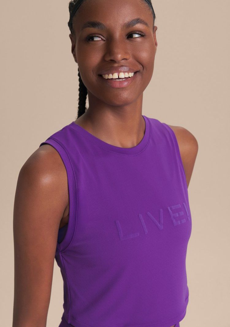 Regata Cropped LIVE Comfort Cor:Violeta;Tamanho:M 1