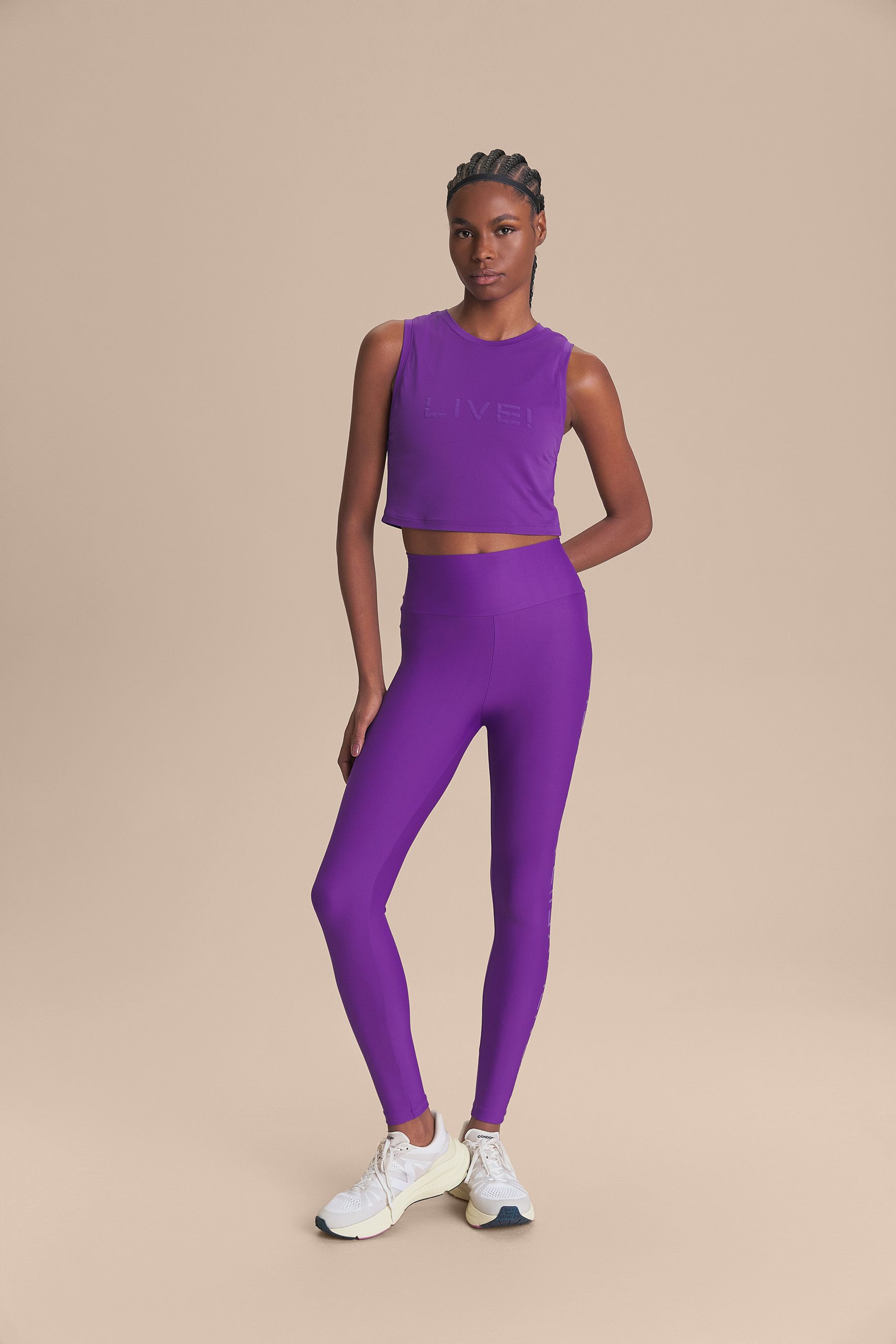 Regata Cropped LIVE Comfort Cor:Violeta;Tamanho:M 3