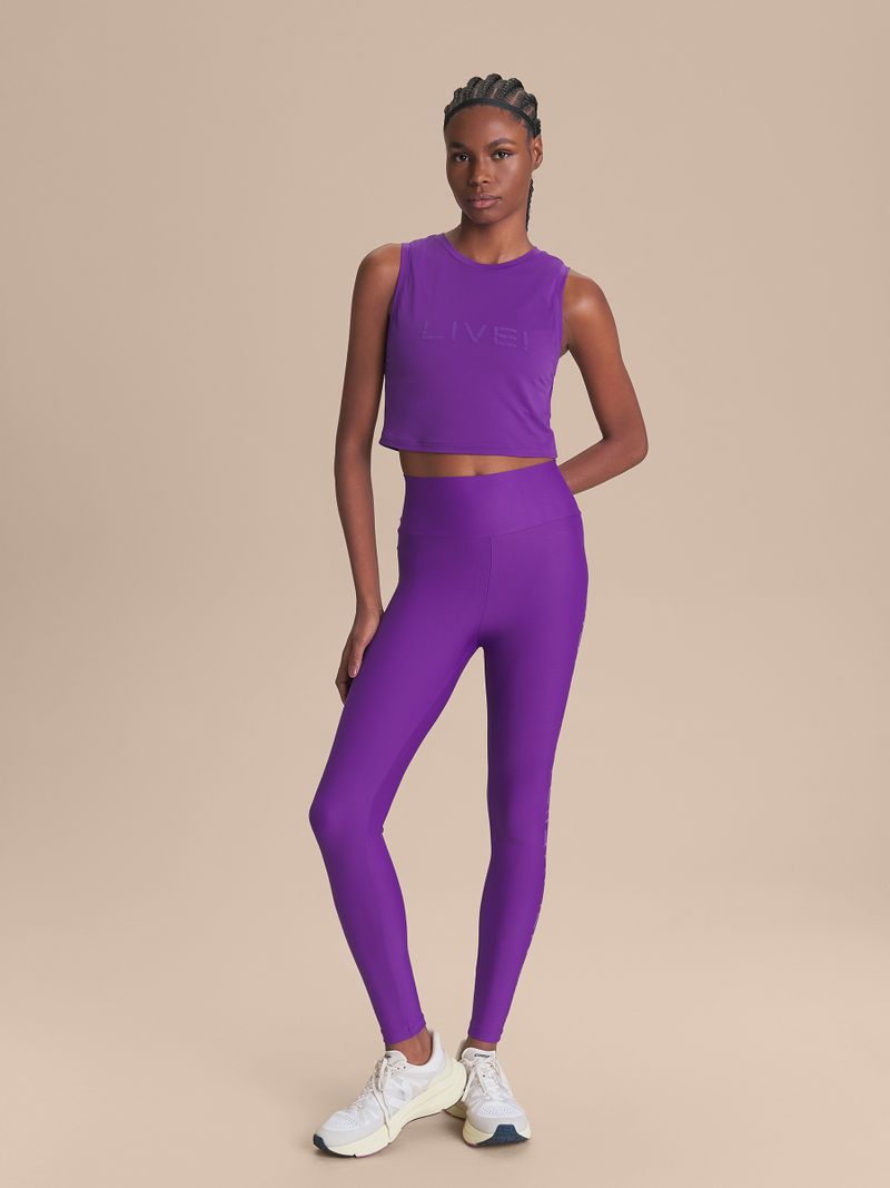 Regata Cropped LIVE Comfort Cor:Violeta;Tamanho:M 3