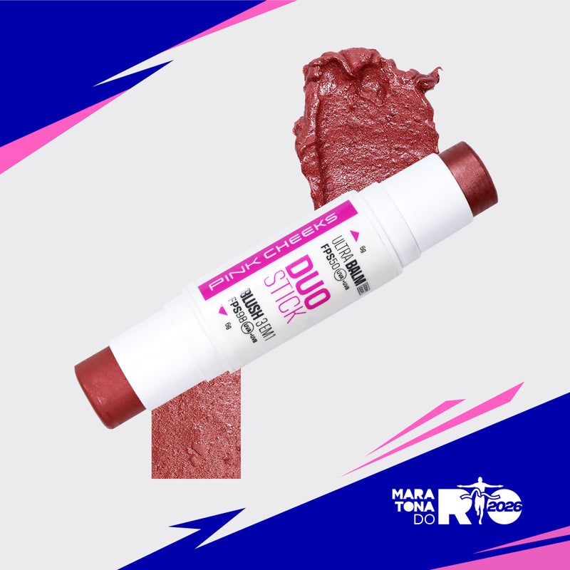 Duo Stick Blush Ginga Carioca FPS 98 e Ultra Balm Beijo Carioca FPS 50 2x 6g MDR 2026